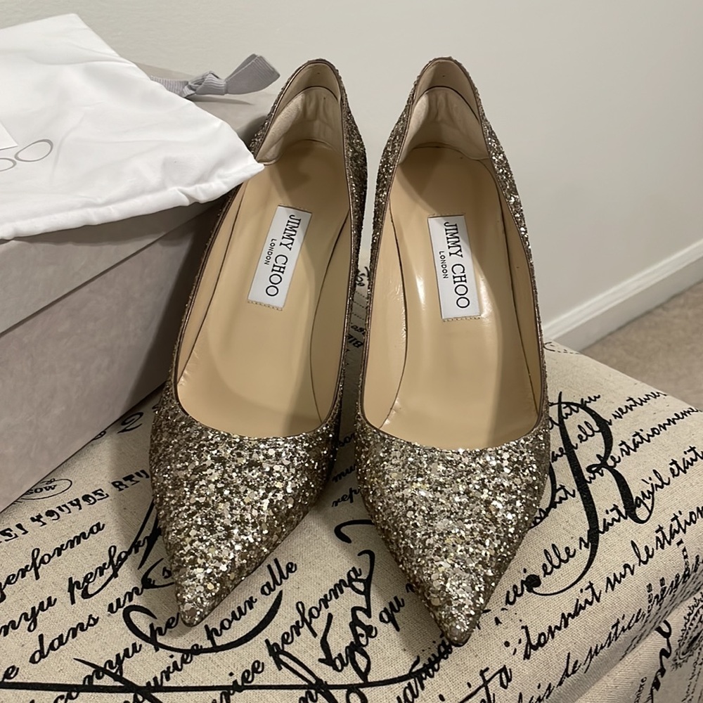 Agnes jimmy choo pump in antique gold - Picture 2 of 6